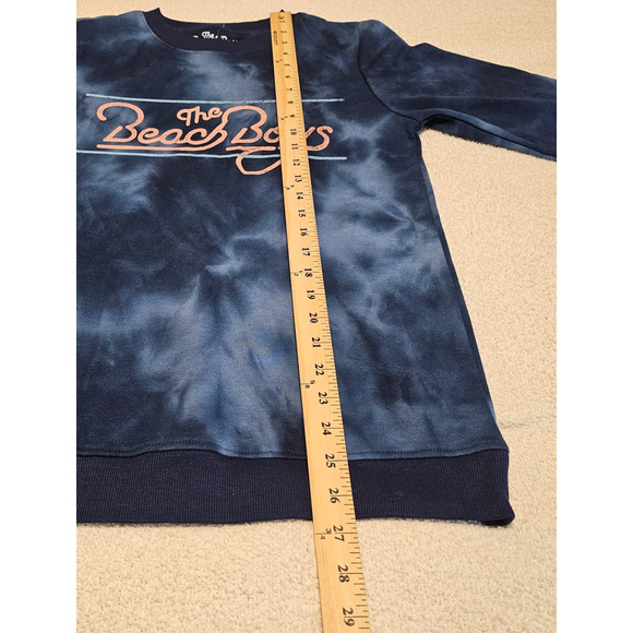 The Beach Boys Tie Dye Sweatshirt Blue Black Crewneck Retro Graphic Size Small - Picture 9 of 10